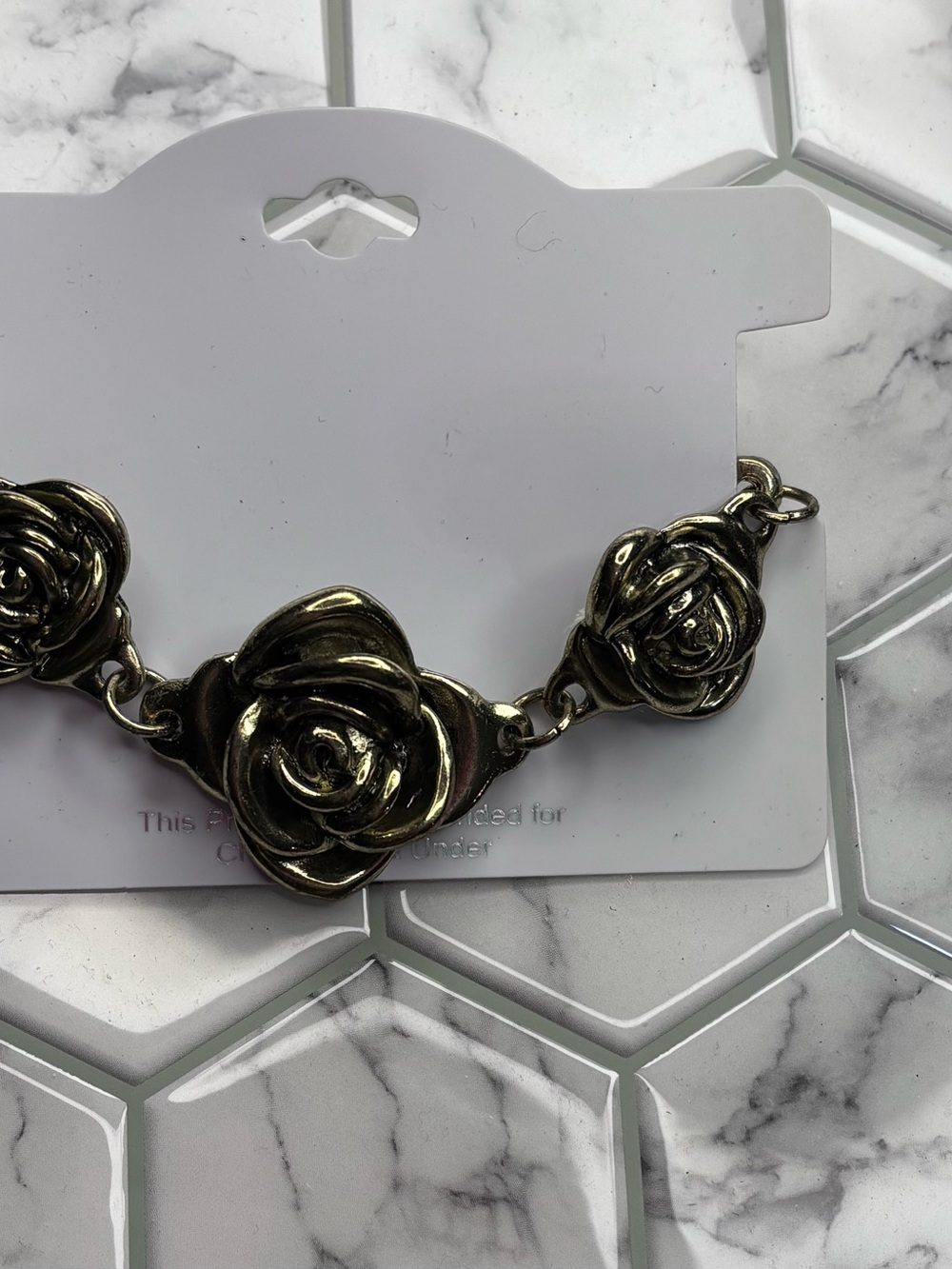 Gold Rose Statement Bracelet - Women Jewelry - Picture 2 of 2